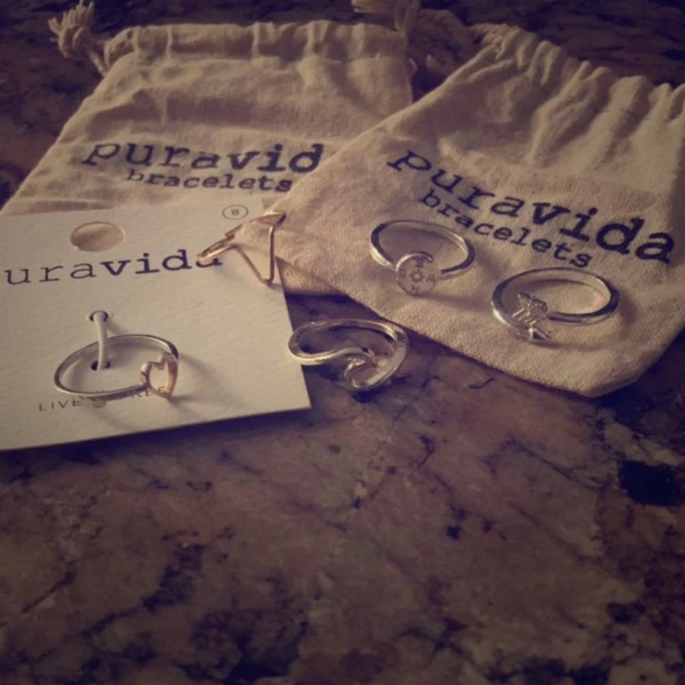 Pura Vida Ring and Bracelet Bundle